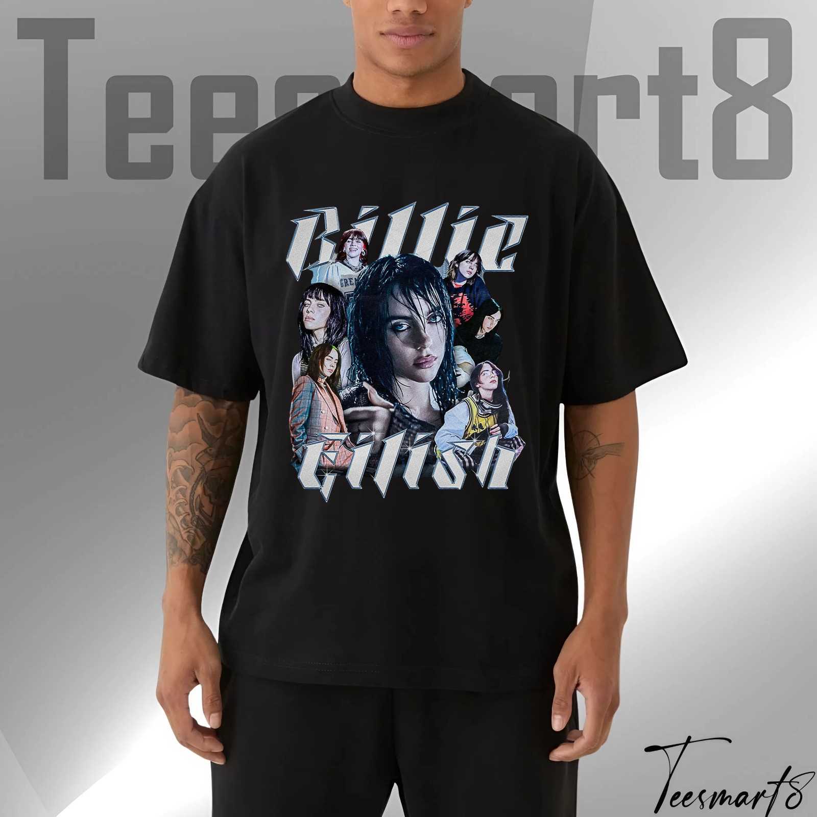 Billie Eilish Mood Waves Tee – Retro Bootleg 90s Music Shirt